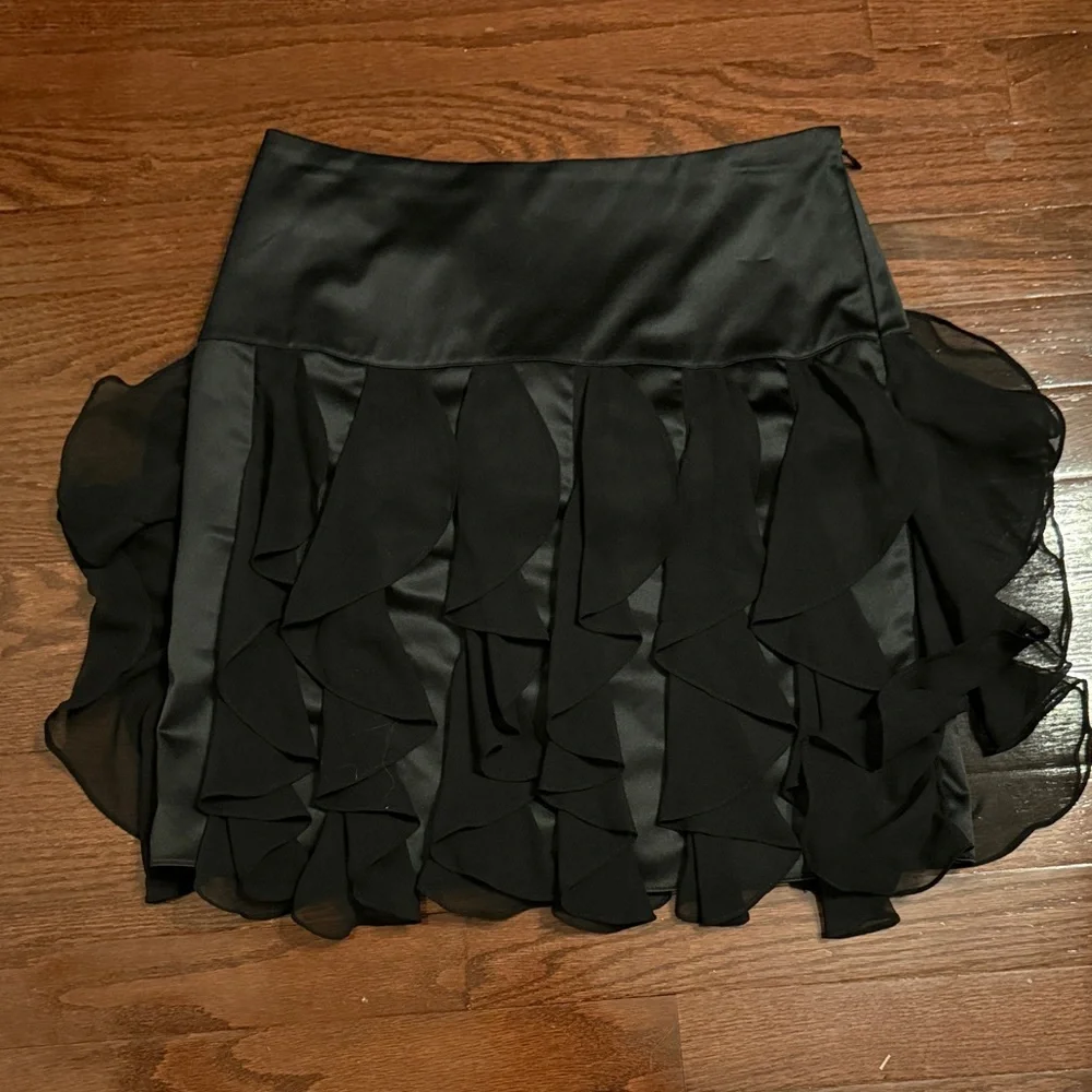 Black Ruffle Skirt - Picture 2 of 5